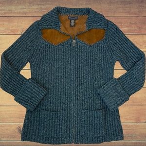 Banana Republic Lambswool and Leather Sweater